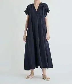 emmi 린넨 혼방 플레어 원피스