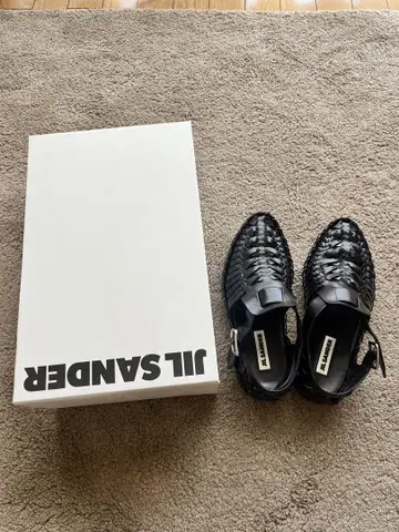 JIL SANDER 뜨개질 구르카 샌들 블랙 박스 포함 38