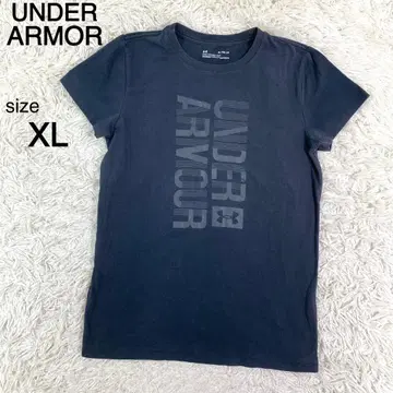 under armor 블랙 컬러 프린트 티셔츠