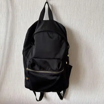 블랙 나일론 백팩