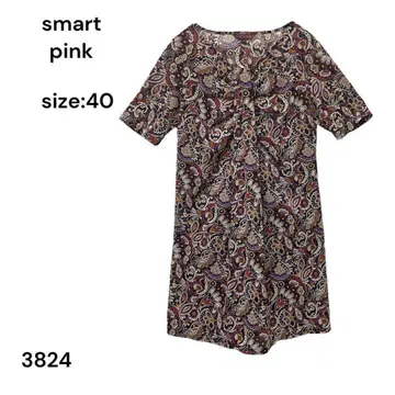 스마트 핑크 smart Pink 셔츠 튜닉 40 반팔 세련된