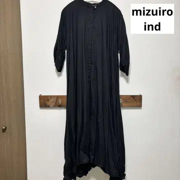 mizuiroind 미즈이로 인드 블랙 원피스 롱 기장 루즈핏 반팔