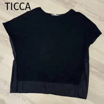 티카 TICCA 새상품급 돌먼 이소재 도킹 오버 실루엣 상의