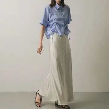 센스 오브 플레이스 어반 리서치 내로우 새틴 스커트 M 아이보리