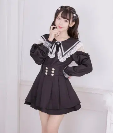 Pal elfy 파르엘피 숄더 레이스 프릴 원피스