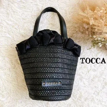 토카 TOCCA 가죽 콤비 리본 바스켓백 블랙