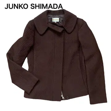 JUNKO SHIMADA 자켓 헤링본 브라운 지퍼 11 L