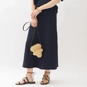 plage Linen smooth 스커트 (38) 네이비