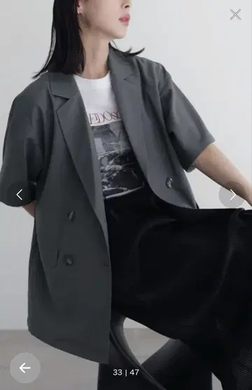 하프 슬리브 테일러드 자켓