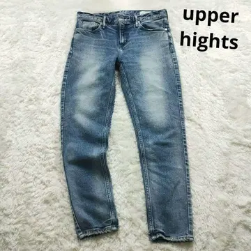 새상품급 2.5만 엔 어퍼 하이츠 데님 청바지 슬림 스트레치 파랑 24