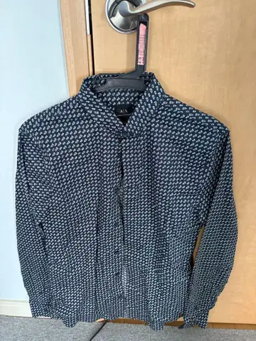 Armani Exchange 네이비 패턴 긴팔 셔츠 XS