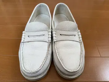 Paraboot 화이트 가죽 로퍼