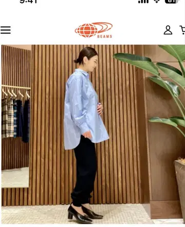 Demi-Luxe BEAMS/백 개더 셔츠