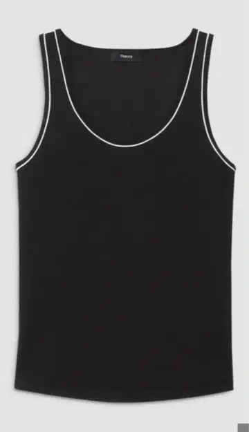 Theory Perry Knit 스쿱넥 탱크 블랙 S