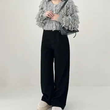 Heather 하이웨스트 데님 와이드 팬츠