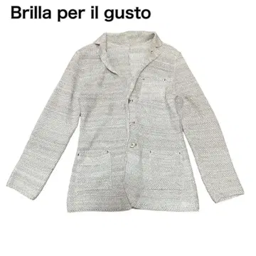Brilla per il gusto 가디건 린넨 화이트 베이지 M