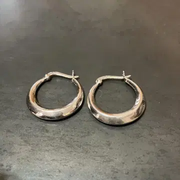 SILVER925 SIMPLE HOOP EARRINGS /실버/ 귀걸이