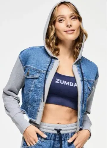 ZUMBA 데님 후디 L 사이즈 정품 새상품