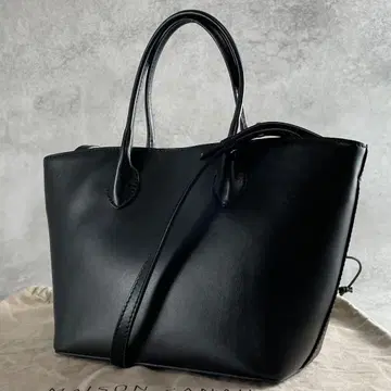 미사용급 MAISON CANAU 숄더백 2way 가죽 블랙