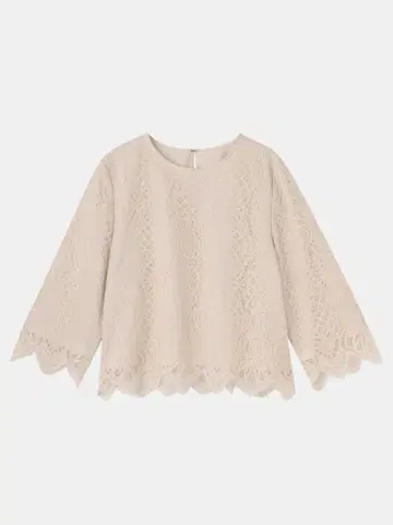 PLST 오리엔탈 레이스 블라우스 아이보리 L 사이즈