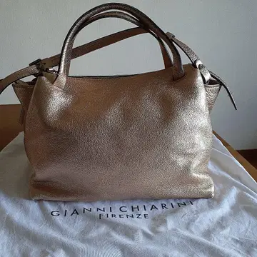GIANNI CHIARINI 골드 가죽 숄더백