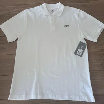 New Balance 화이트 피케 셔츠 L 사이즈