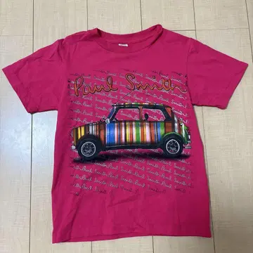 새상품급 폴스미스 반팔 티셔츠 S 쇼킹 핑크 자동차 PaulSmith
