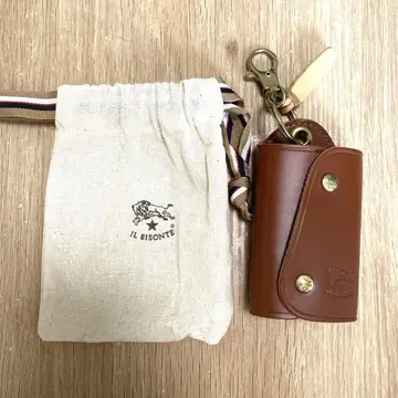 IL BISONTE 브라운 가죽 키케이스
