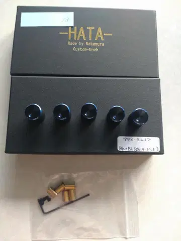 13 [ -HATA- ] 아야메 미니 노브 (블랙 컬러 x 파란색)