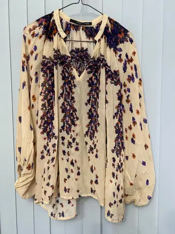 MAURIZIO PECORARO 꽃무늬 쉬폰 블라우스 38 IT