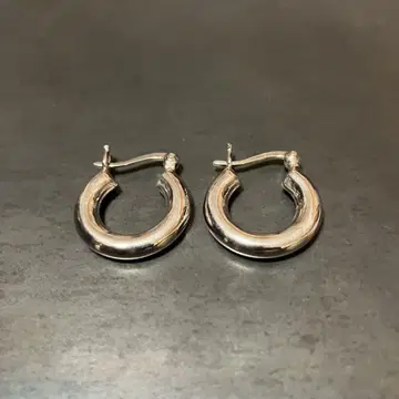 SILVER925 SIMPLE HOOP EARRINGS/실버/귀걸이