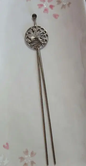 봉황 디자인 금속제 머리 장식 약 17cm