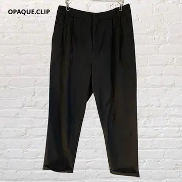 오파크 클립 슬랙스 캐주얼 팬츠 블랙 L 허리밴딩 구제 의류