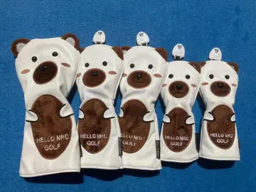 골프 클럽 골프헤드커버 화이트 곰 5개 세트