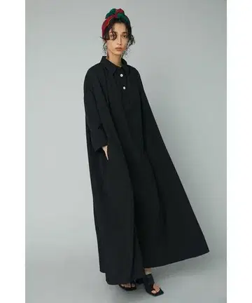 해린도트사이 HeRIN.CYE 셔츠 드레스 블랙 셔츠 원피스