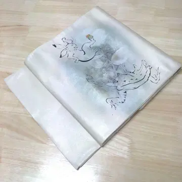 토끼와 개구리 조수희화 나고야 오비 리메이크 1점 물 이중 오타이코