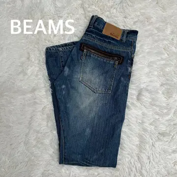 BEAMS 빔즈 데님 팬츠 스트레이트 데님 M사이즈 블루
