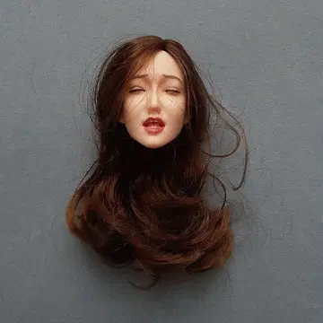 리얼 피규어 헤드 브라운 머리