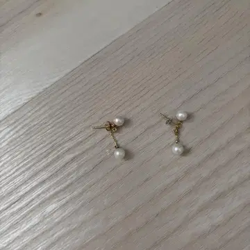 펄 골드 후크 귀걸이