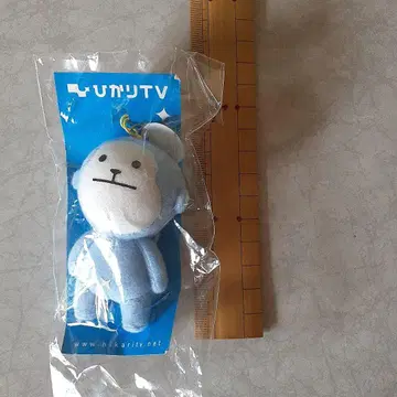 스카이블루 봉제 인형 마스코트 스트랩 포함