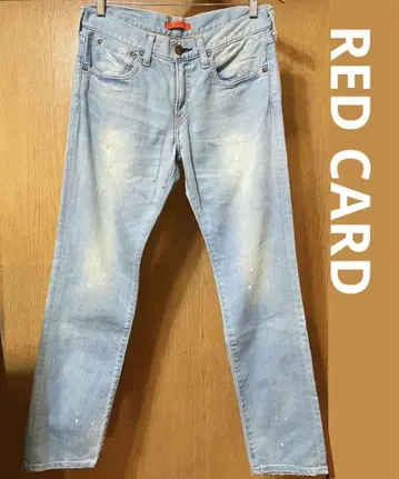 RED CARD 레드카드 페인트 가공 데님 팬츠