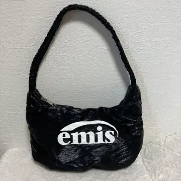 emis GLOSSY SHIRRING HOBO BAG 에미스