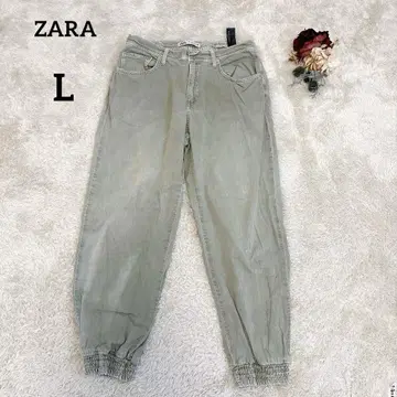 [자라] ZARA 조거 팬츠 데님 카키 L