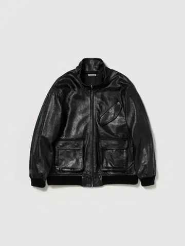 25AW LAMB LEATHER ZIP 블루종 사이즈 4