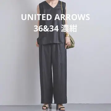 UNITED ARROWS 셋업 블라우스 36&팬츠 34 (다크 네이비)