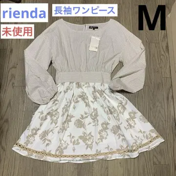 [미사용] 여성용 얇은 소재 원피스 rienda 리엔다 긴팔 M
