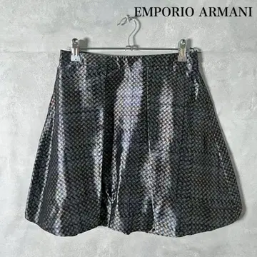 EMPORIO ARMANI 이탈리아제 광택 디자인 스커트 N1215
