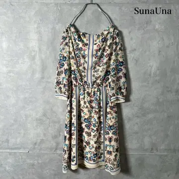 sunauna 꽃무늬 일본제 반팔 원피스 정가 23000 정도 N1214
