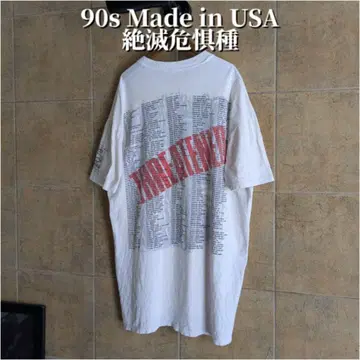 90s USA 제 ONE WORLD 멸종 위기 T셔츠 싱글 스티치