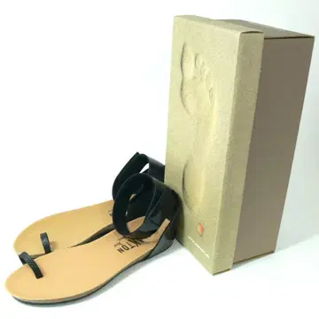 PLAKTON 플랫 샌들 23.5m EU37 SL/BK/BK